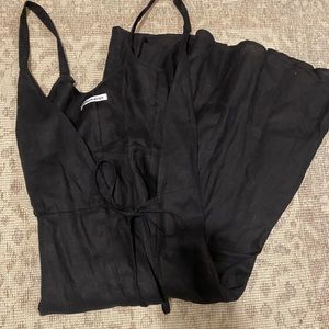 Reformation Linen Midi Wrap Dress